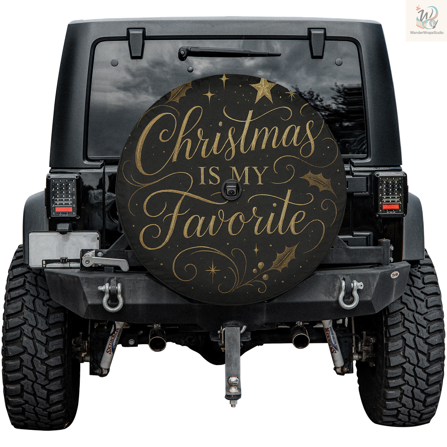 Christmas Is My Favorite Spare Tire Cover – Waterproof UV Resistant Protector with Camera Hole