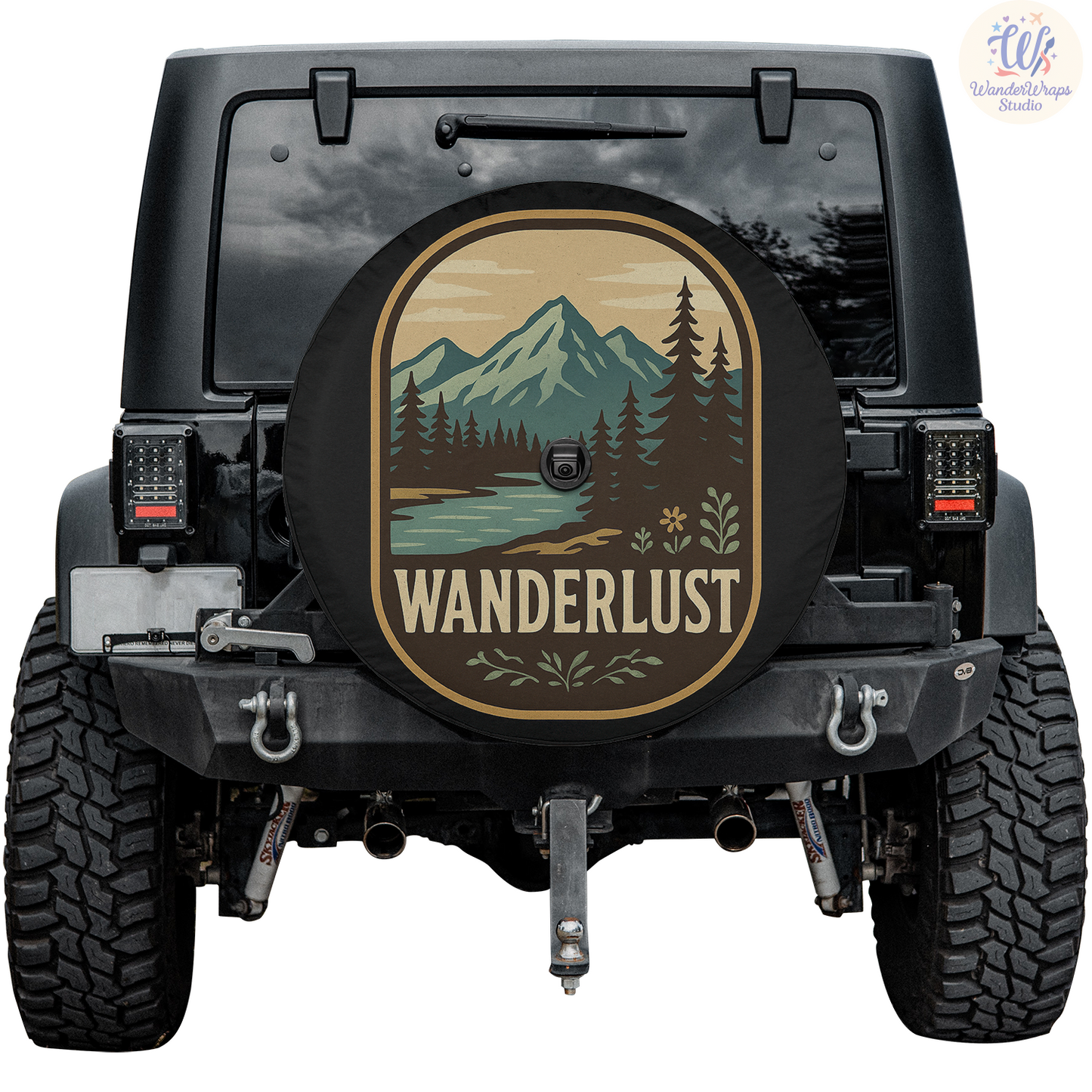 Wander Lust Dolphin Spare Tire Cover – Waterproof UV Resistant Protector with Camera Hole