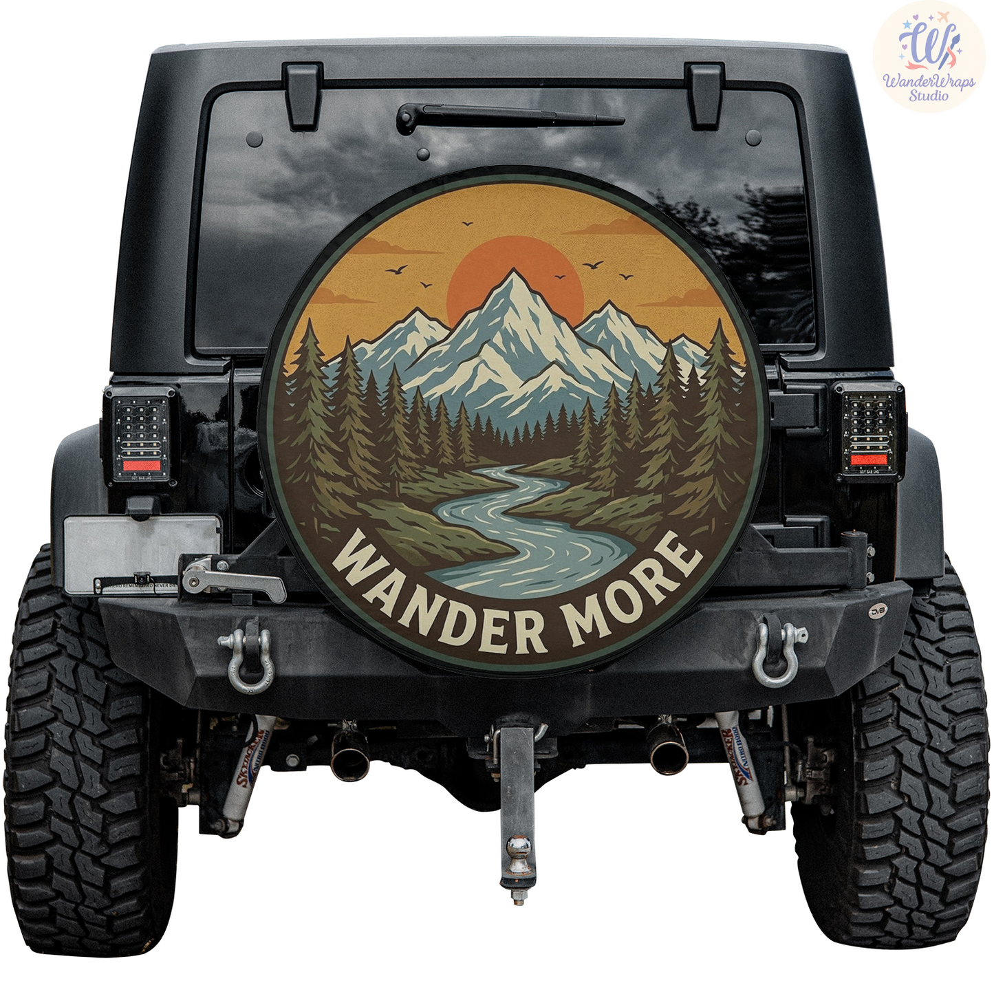 Wander More Spare Tire Cover – Waterproof UV Resistant Protector with Camera Hole