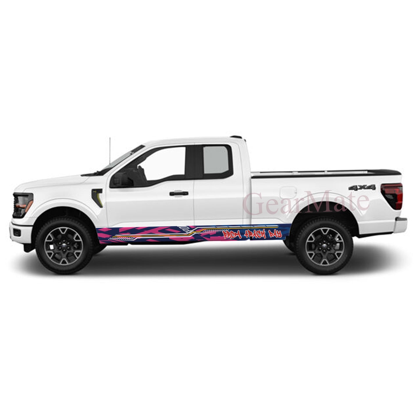 From Track Day Rocker Panel Graphic Decal Kit (Left & Right Sides) - High Quality Vinyl for Trucks & SUVs