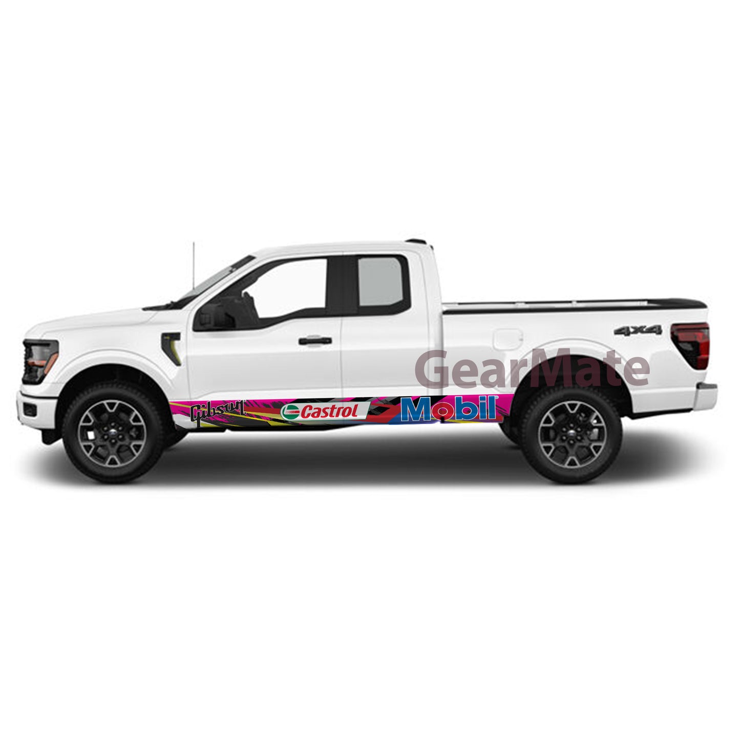 Sport Pink Mix Redbull Rocker Panel Graphic Decal Kit (Left & Right Sides) - High Quality Vinyl for Trucks & SUVs