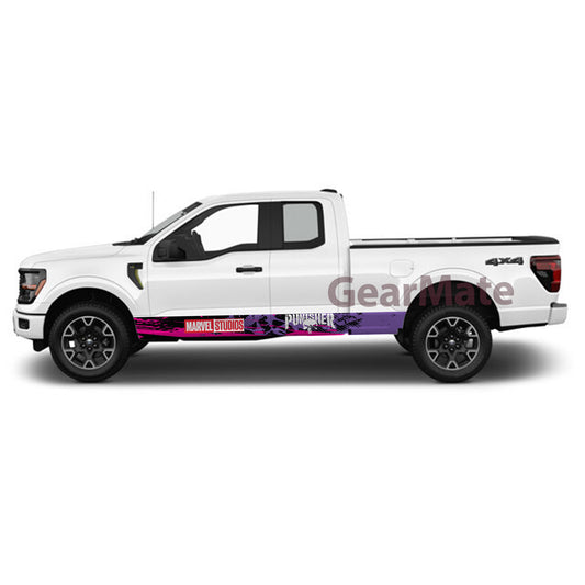 Sport Marvel The Punisher Rocker Panel Graphic Decal Kit (Left & Right Sides) - High Quality Vinyl for Trucks & SUVs