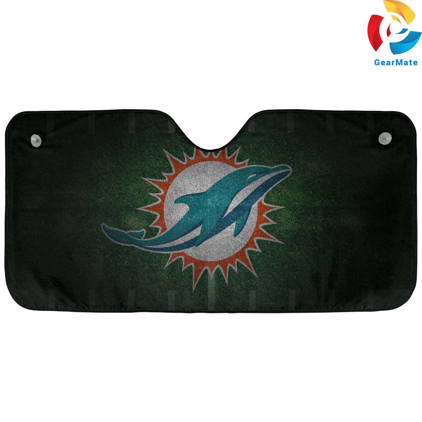 Miami Dolphins NFL Football Team Dark Style Cover Reflective Car Sunshade – Premium Heat & UV Protection, Universal Fit