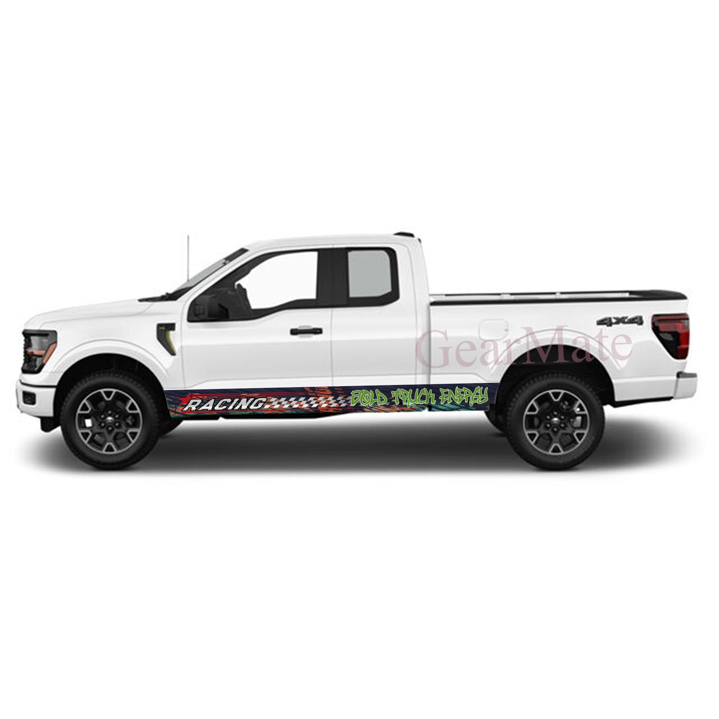 Bold Truck Energy Rocker Panel Graphic Decal Kit (Left & Right Sides) - High Quality Vinyl for Trucks & SUVs