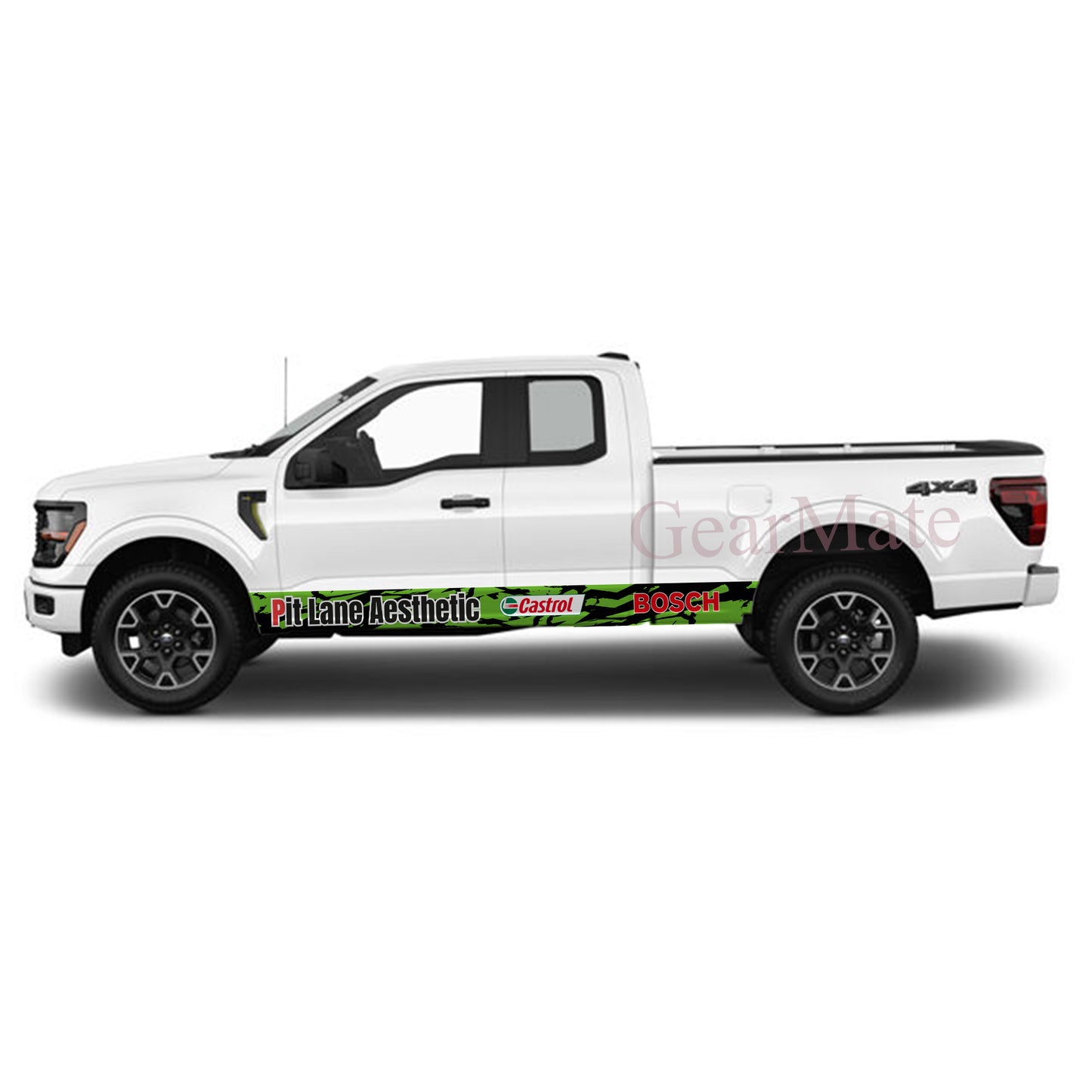 Pit Lane Aesthetic Castrol Rocker Panel Graphic Decal Kit (Left & Right Sides) - High Quality Vinyl for Trucks & SUVs