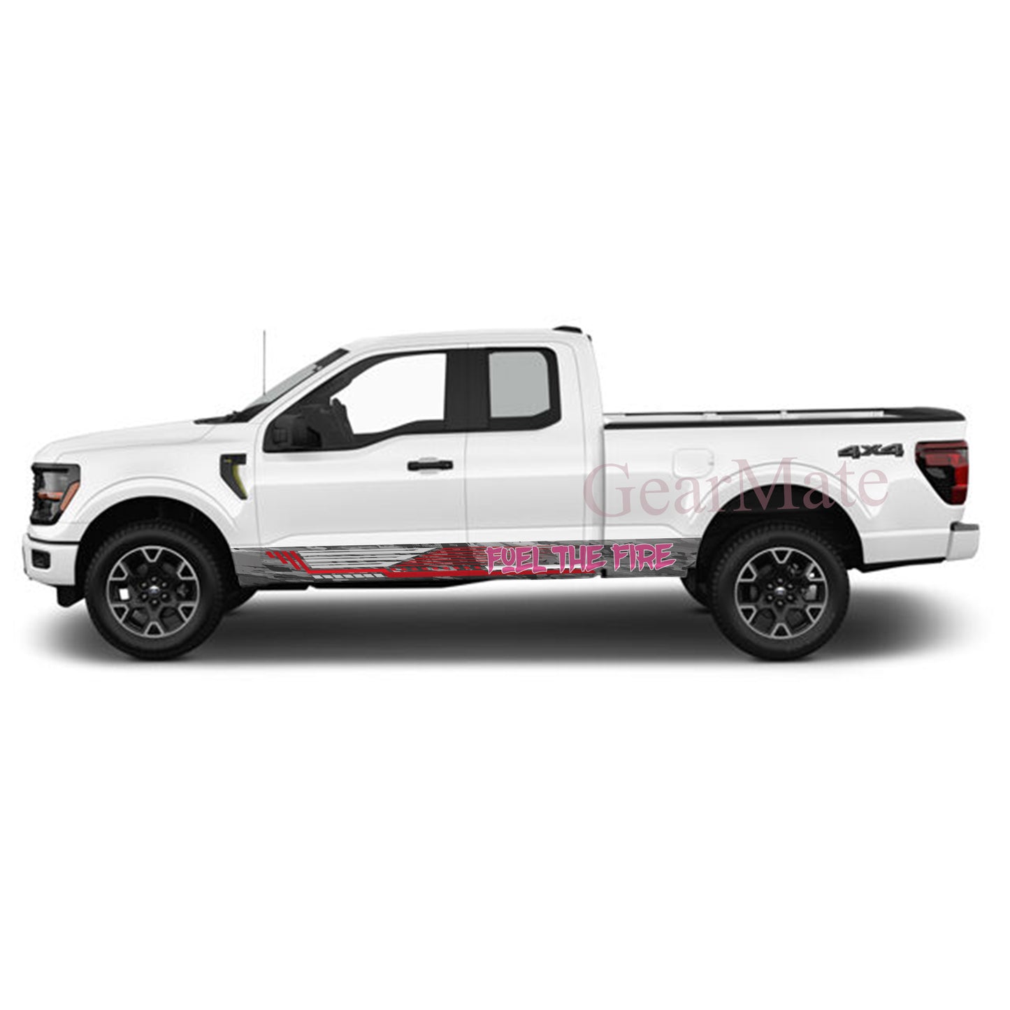 Fuel The Fire Rocker Panel Graphic Decal Kit (Left & Right Sides) - High Quality Vinyl for Trucks & SUVs