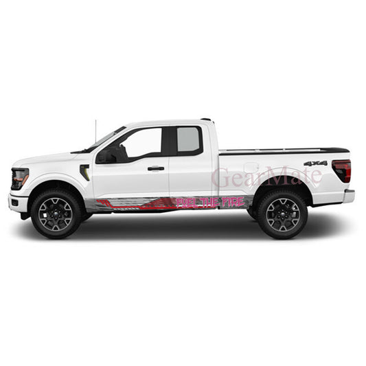 Fuel The Fire Rocker Panel Graphic Decal Kit (Left & Right Sides) - High Quality Vinyl for Trucks & SUVs