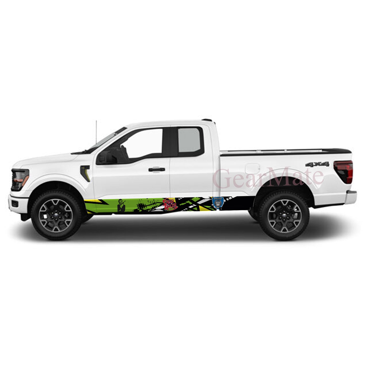 Performance Driven Look Street Racer Rocker Panel Graphic Decal Kit (Left & Right Sides) - High Quality Vinyl for Trucks & SUVs