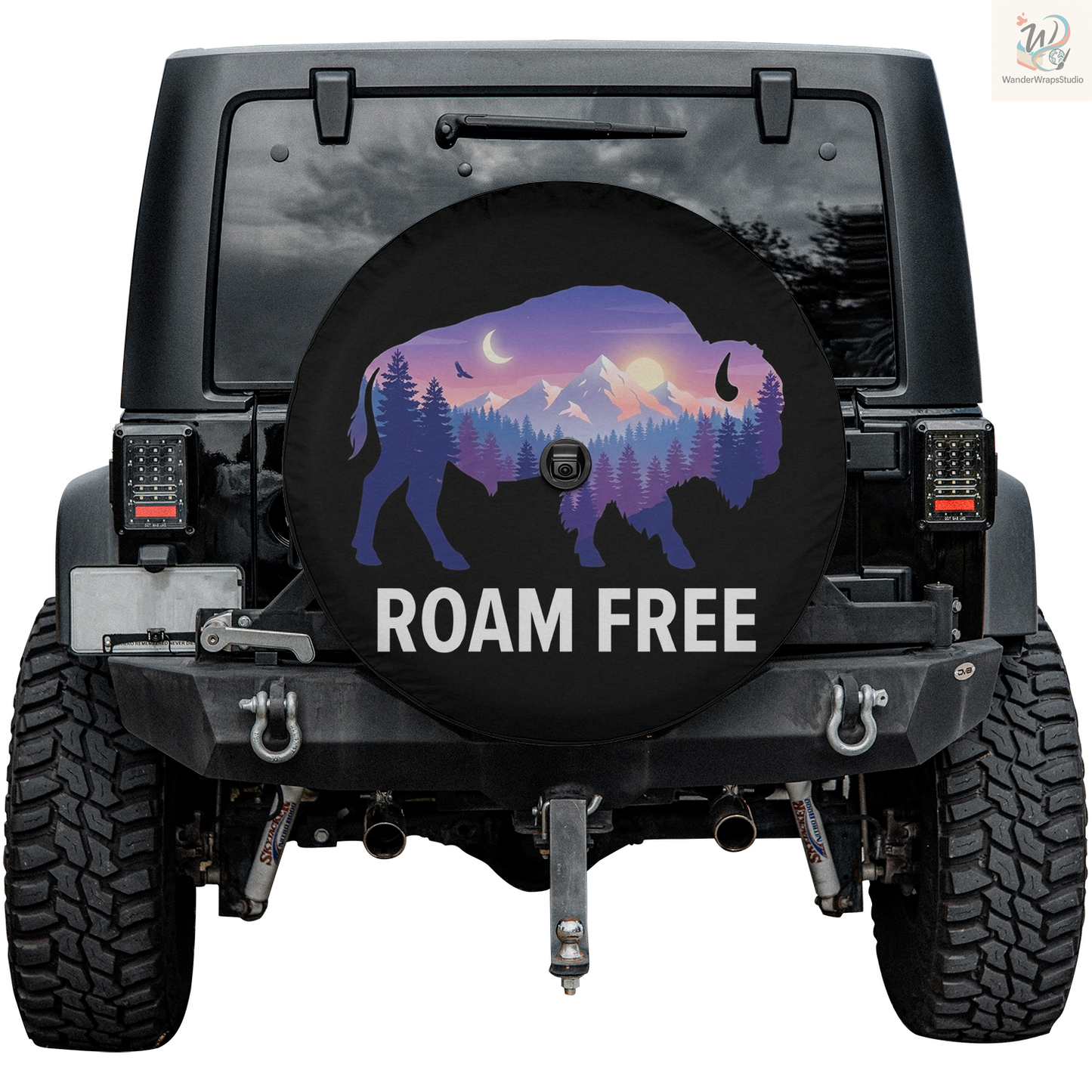 Roam Free Spare Tire Cover – Waterproof UV Resistant Protector with Camera Hole