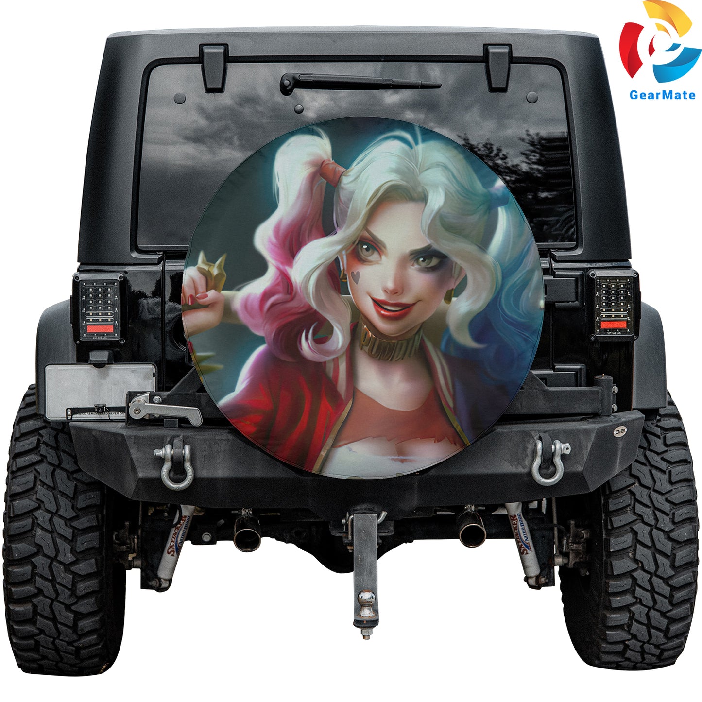 DC Harley Quinn Comics Spare Tire Cover – Premium Waterproof UV Resistant Protector