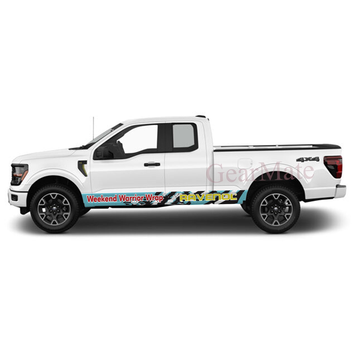 Weekend Warrior Wrap Ravenol Rocker Panel Graphic Decal Kit (Left & Right Sides) - High Quality Vinyl for Trucks & SUVs
