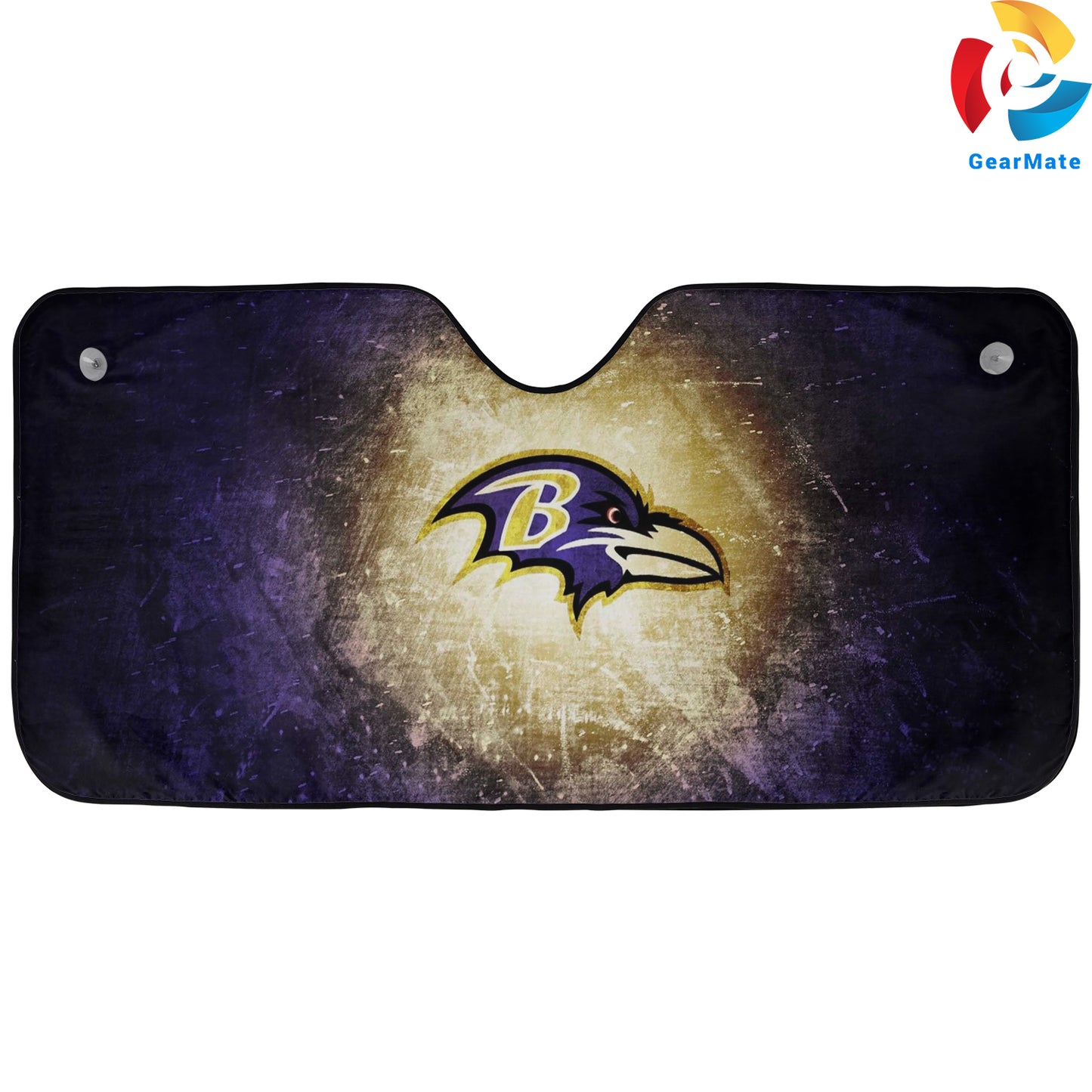Baltimore Ravens NFL Team Reflective Car Sunshade – Premium Heat & UV Protection, Universal Fit