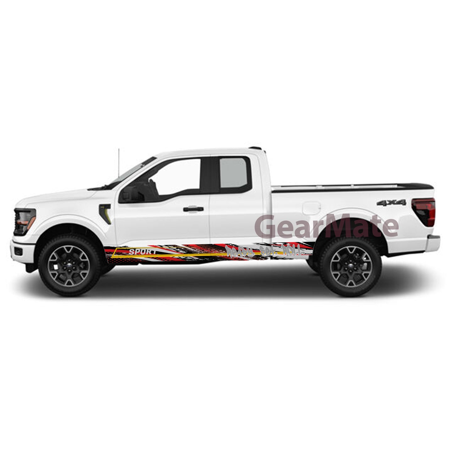 Ready Set Roll Rocker Panel Graphic Decal Kit (Left & Right Sides) - High Quality Vinyl for Trucks & SUVs