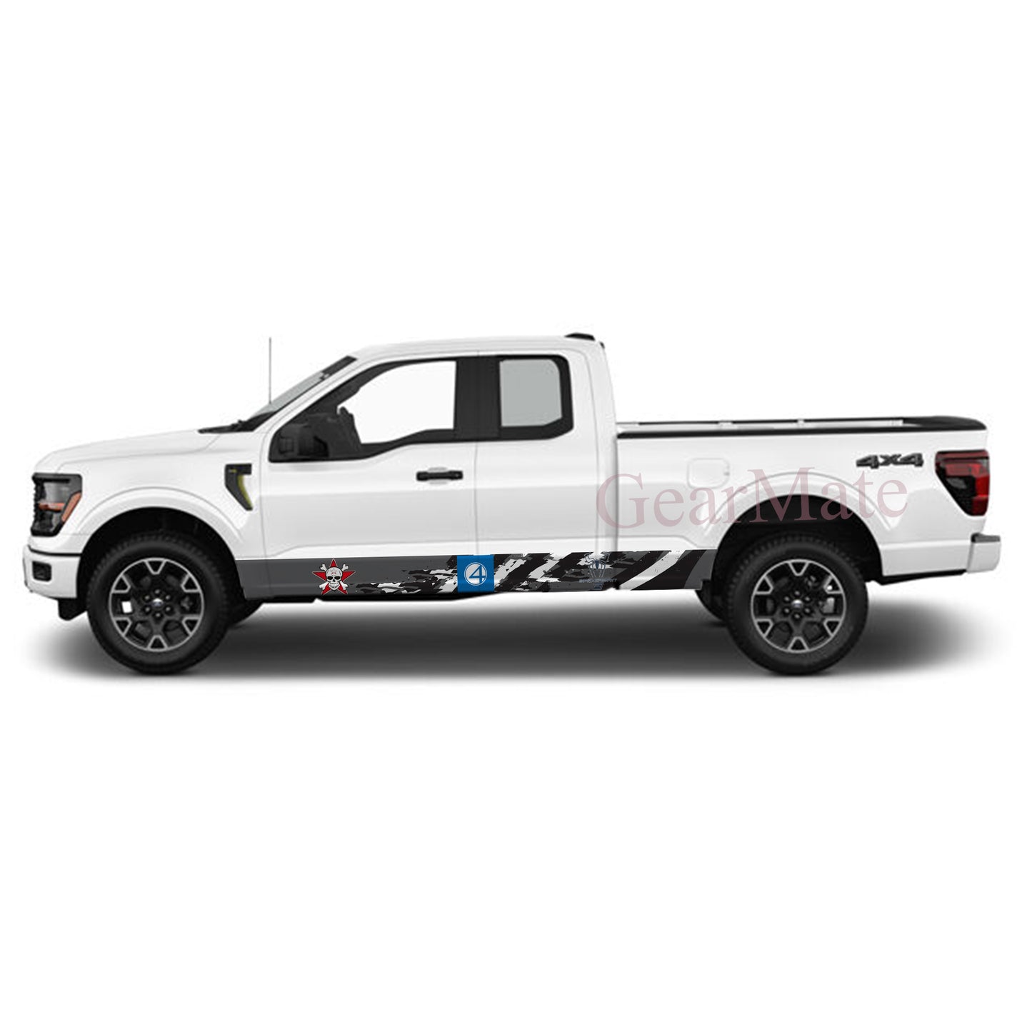 Racing Speed Fantastic 4 Rocker Panel Graphic Decal Kit (Left & Right Sides) - High Quality Vinyl for Trucks & SUVs