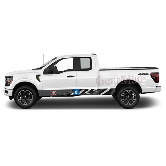 Racing Speed Fantastic 4 Rocker Panel Graphic Decal Kit (Left & Right Sides) - High Quality Vinyl for Trucks & SUVs