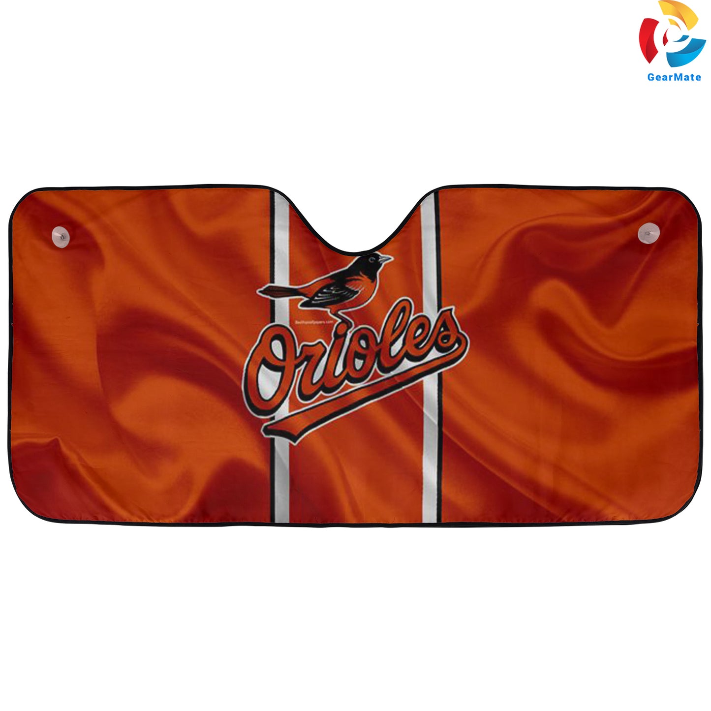 Baltimore Orioles Reflective Car Sunshade – Premium Heat & UV Protection, Universal Fit