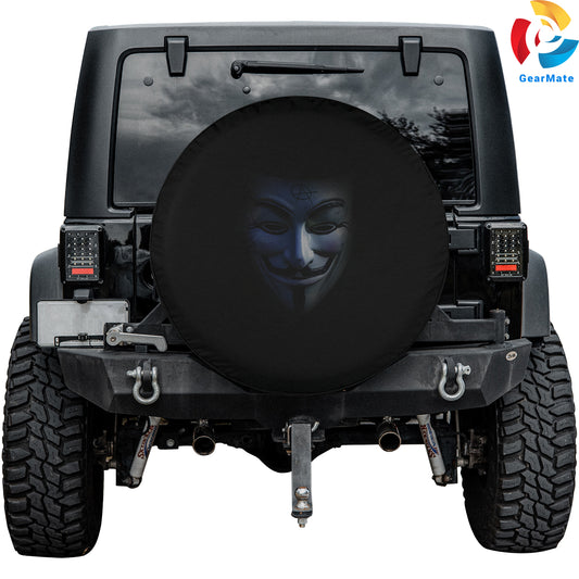 Anonymous Dark Spare Tire Cover – Premium Waterproof UV Resistant Protector