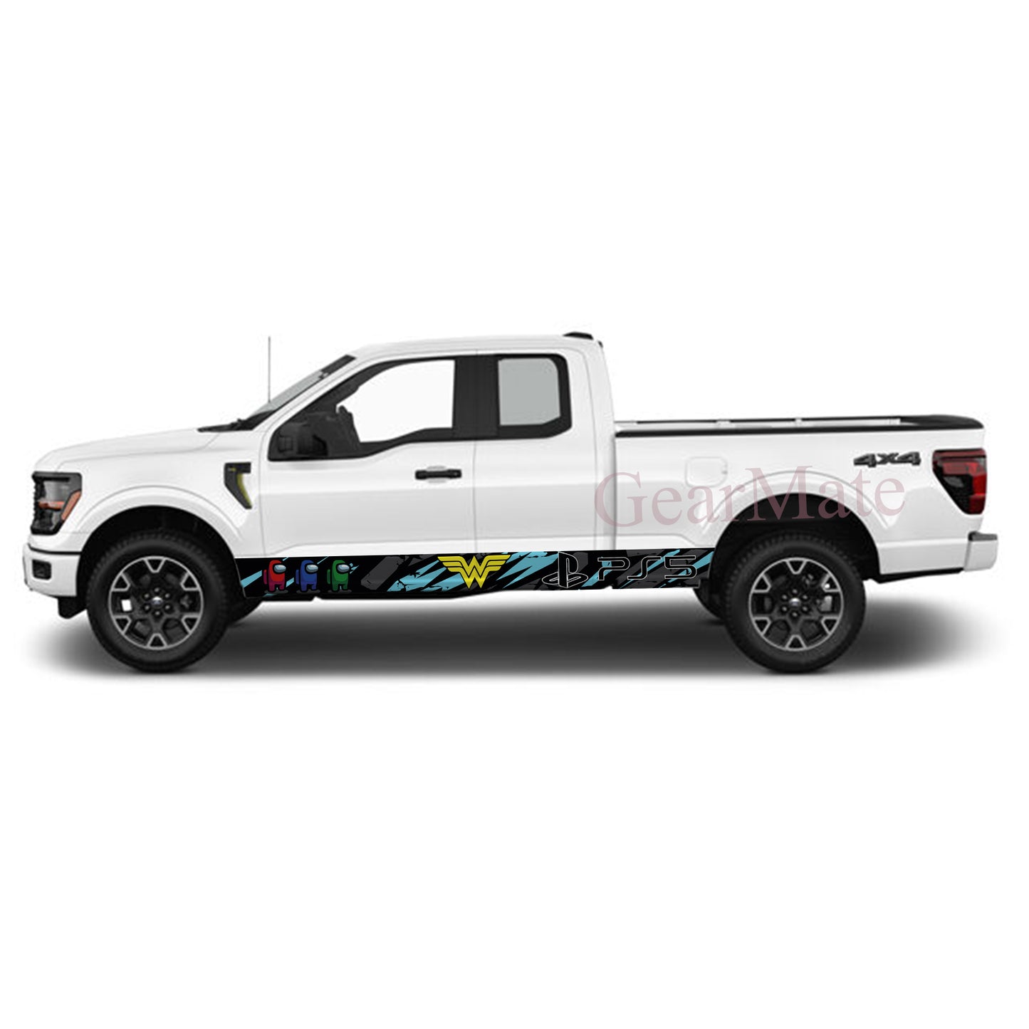 Wonder Woman Games Rocker Panel Graphic Decal Kit (Left & Right Sides) - High Quality Vinyl for Trucks & SUVs
