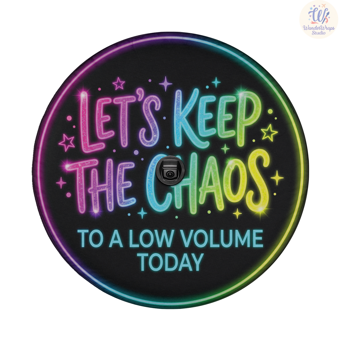 Let's Keep The Chaos Spare Tire Cover – Waterproof UV Resistant Protector with Camera Hole
