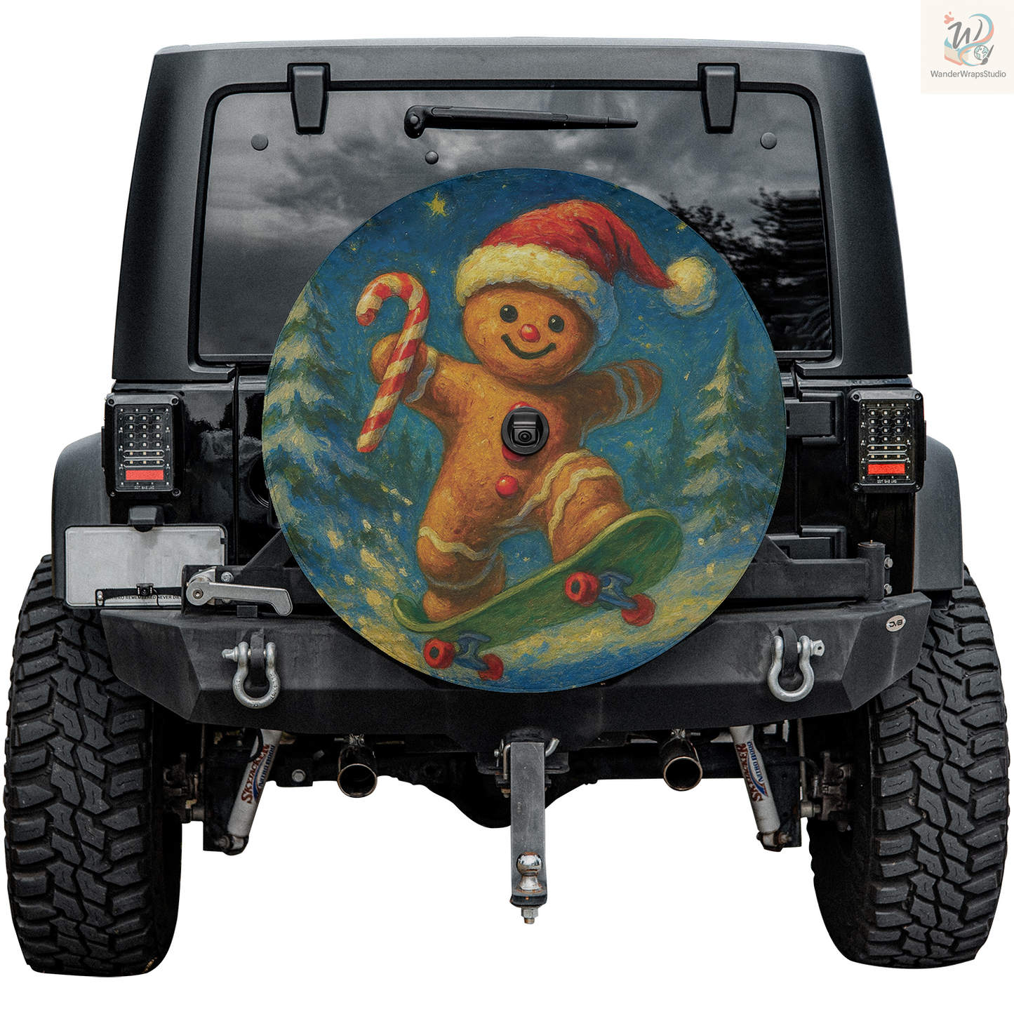 Merry Christmas Me Spare Tire Cover – Waterproof UV Resistant Protector with Camera Hole