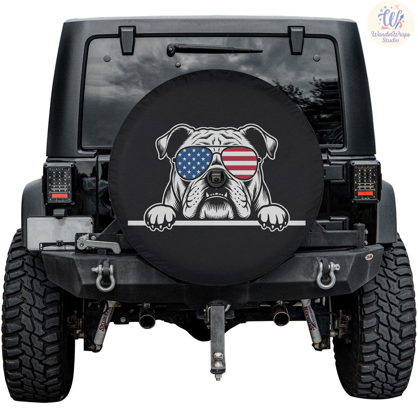 Bull Dog Spare Tire Cover – Waterproof UV Resistant Protector with Camera Hole