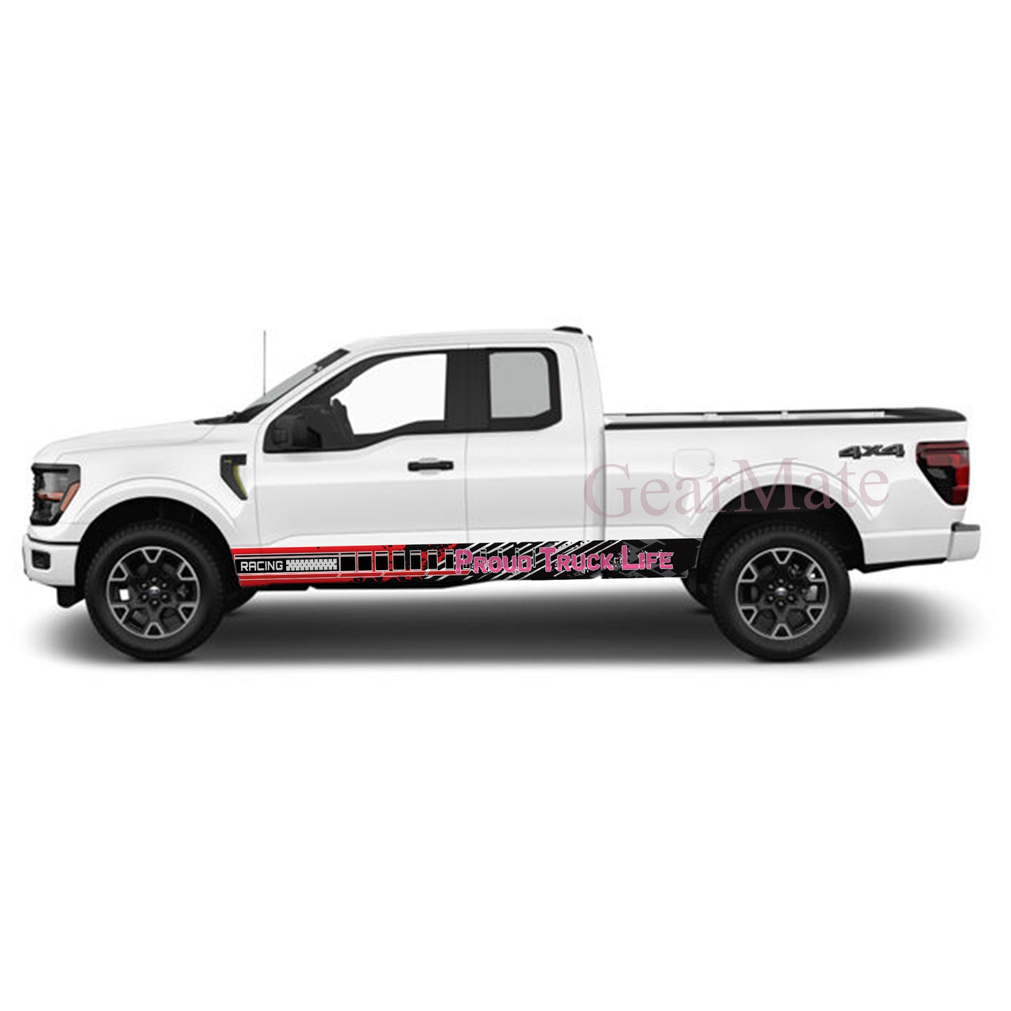 Proud Truck Life Rocker Panel Graphic Decal Kit (Left & Right Sides) - High Quality Vinyl for Trucks & SUVs