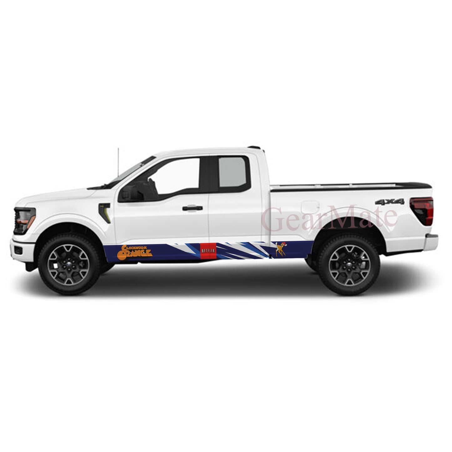 High Octane Netflix Rocker Panel Graphic Decal Kit (Left & Right Sides) - High Quality Vinyl for Trucks & SUVs
