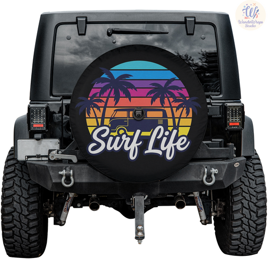 Surf Life Spare Tire Cover – Waterproof UV Resistant Protector with Camera Hole