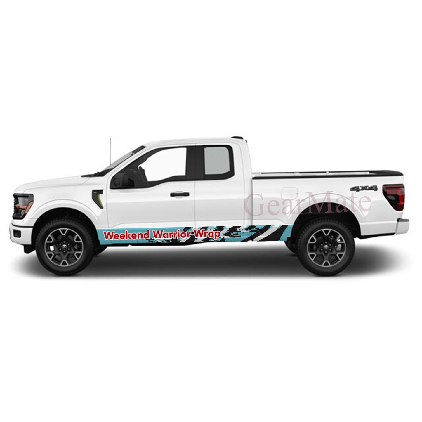 Weekend Warrior Wrap Rocker Panel Graphic Decal Kit (Left & Right Sides) - High Quality Vinyl for Trucks & SUVs