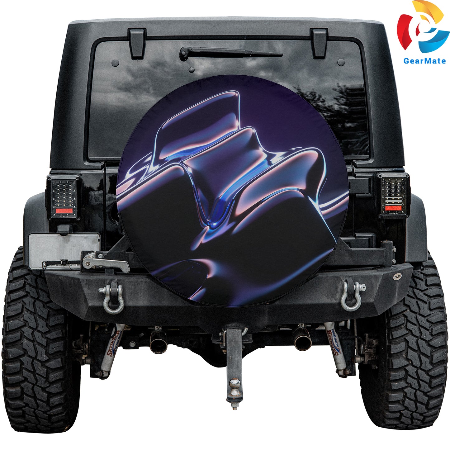 Abstract Background Spare Tire Cover – Premium Waterproof UV Resistant Protector