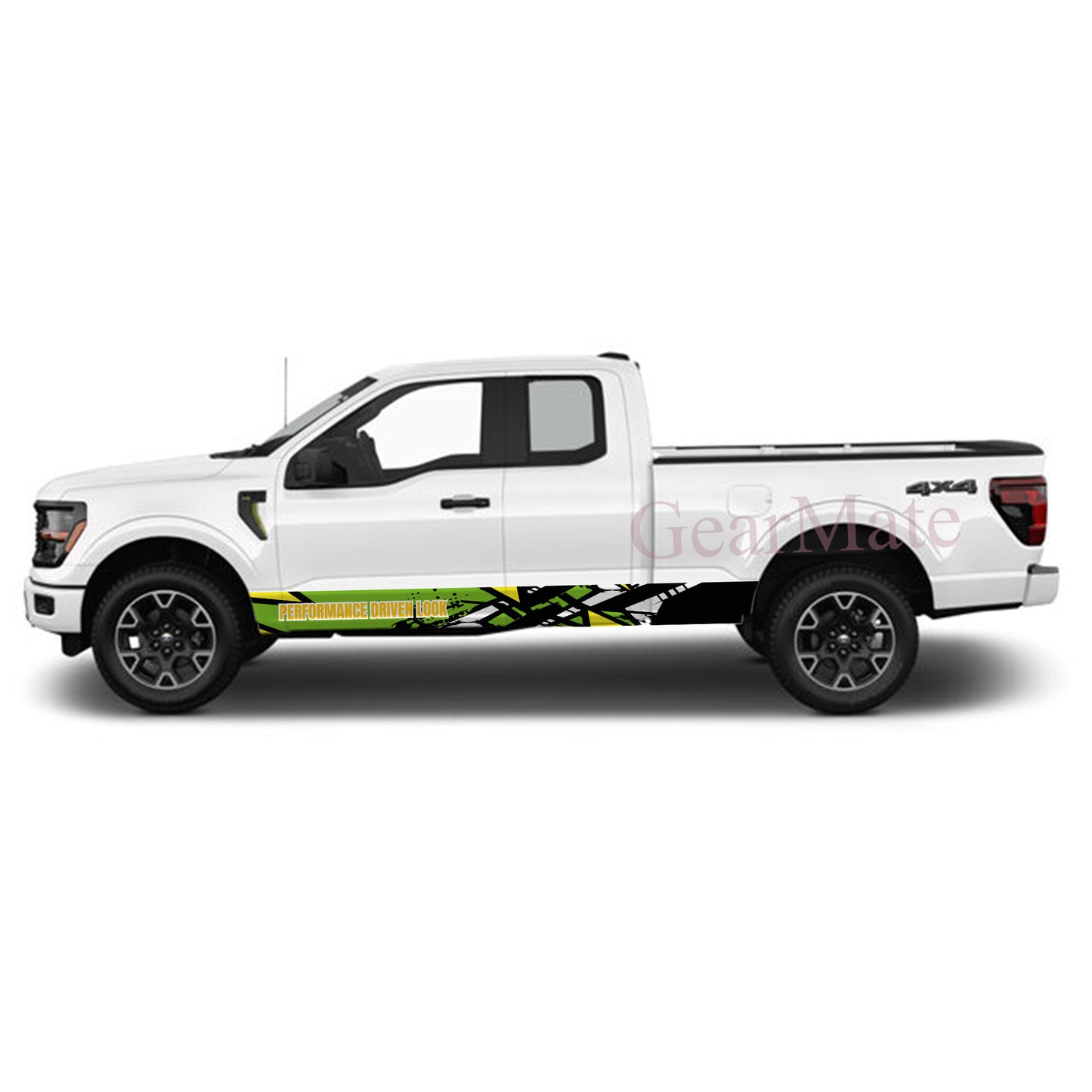 Performance Driven Look Rocker Panel Graphic Decal Kit (Left & Right Sides) - High Quality Vinyl for Trucks & SUVs