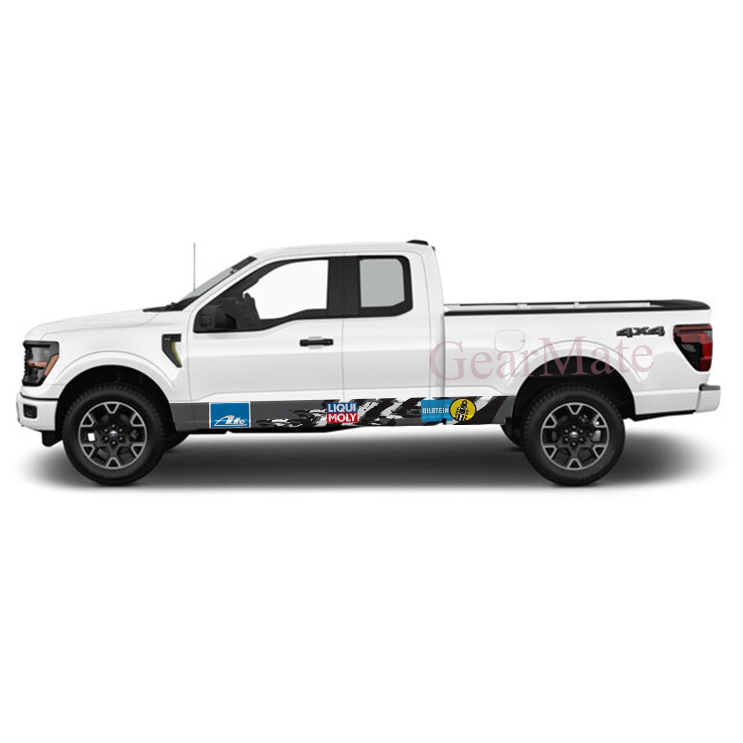 Racing Speed Liqui Moly Rocker Panel Graphic Decal Kit (Left & Right Sides) - High Quality Vinyl for Trucks & SUVs