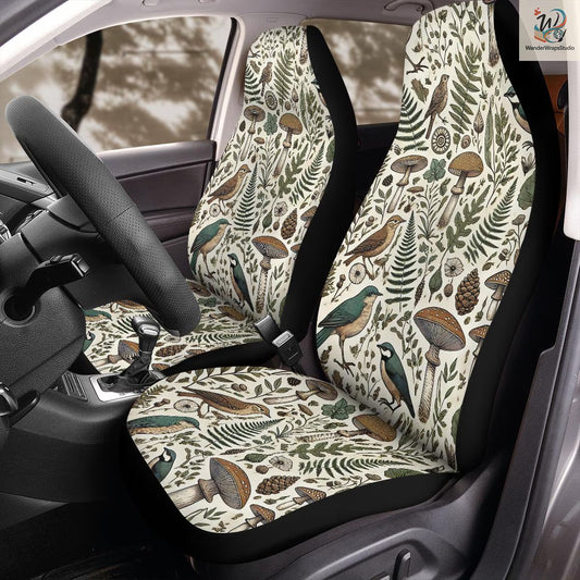 Enchanted Woodland Car Seat Covers – High Quality Graphic and Polar Fleece Protector Set