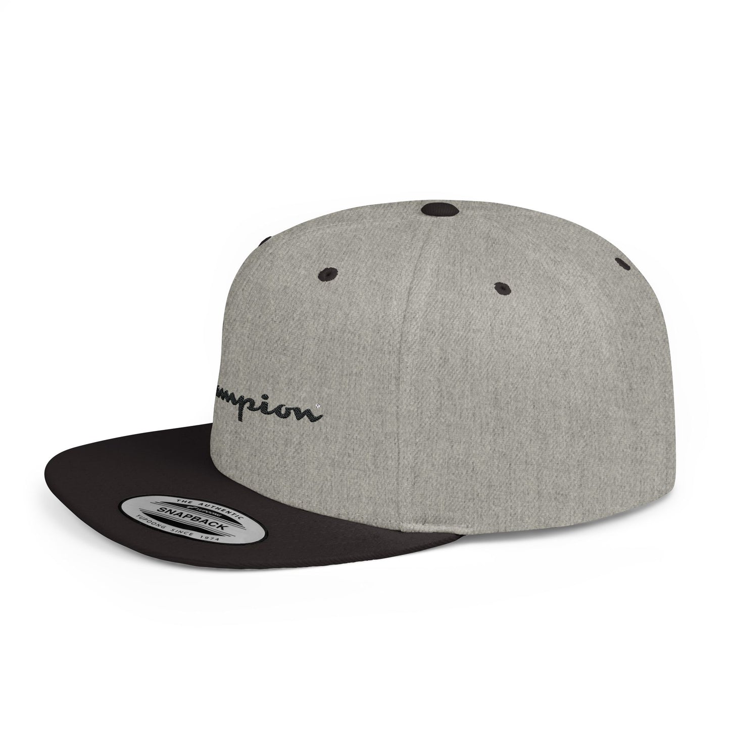 Champion Flat Bill Snapback – Lightweight, Custom Fit, Premium Quality