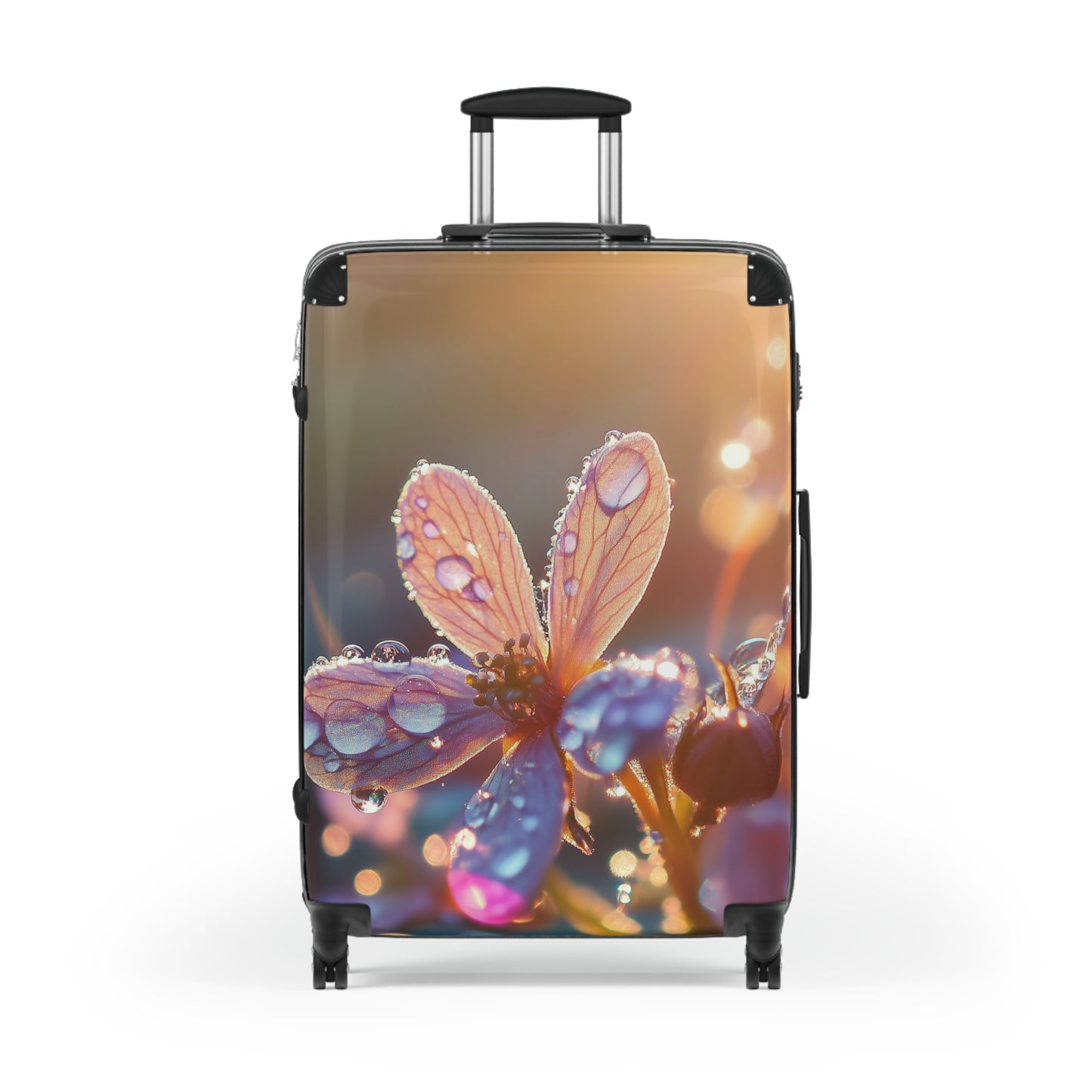Nature Flowers Floral Sunshine Dewdrop Art Carry-On Suitcase - Stylish Luggage for Travelers