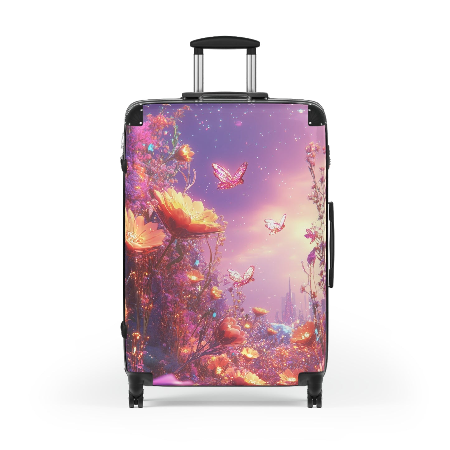 Nature Flowers Floral Starry Sky Art Carry-On Suitcase - Stylish Luggage for Travelers