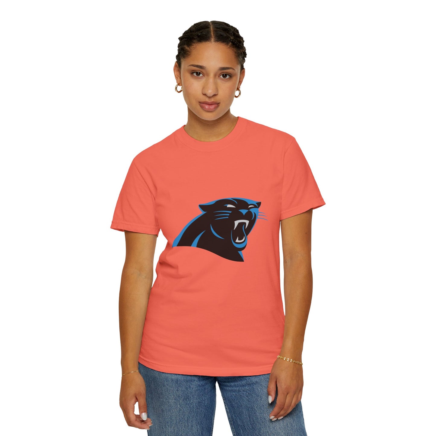 Carolina Panthers Go Panthers Garment-Dyed T-Shirt – Premium Cotton Tee for Customization