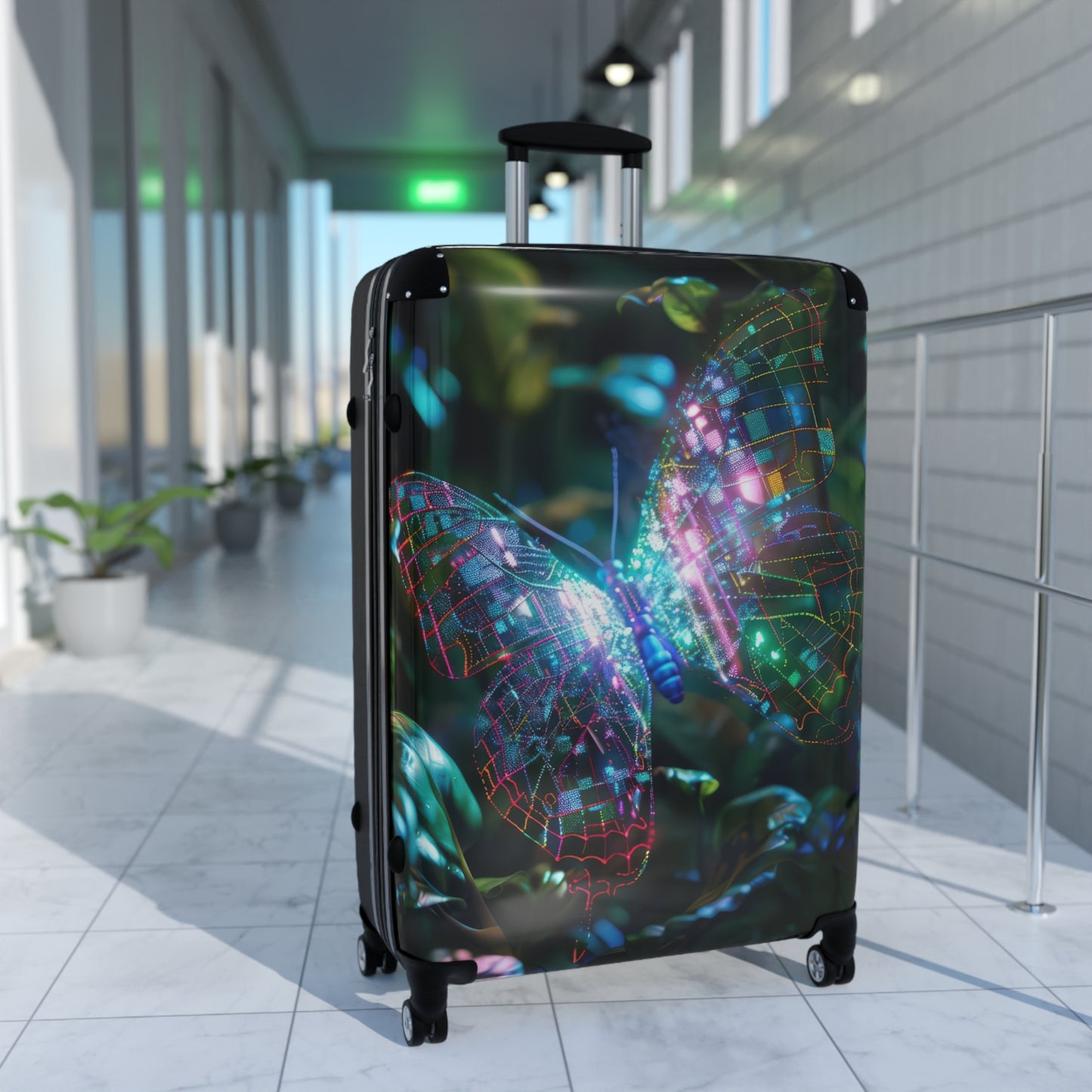 Nature Butterflies Glowing Art Carry-On Suitcase - Stylish Luggage for Travelers