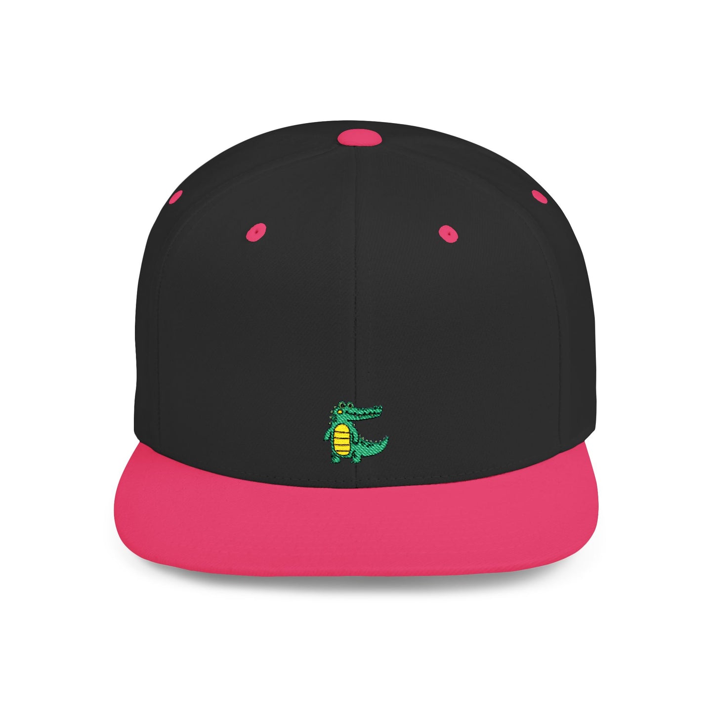 Icons Embroidered Crocodile 2 Flat Bill Snapback – Lightweight, Custom Fit, Premium Quality