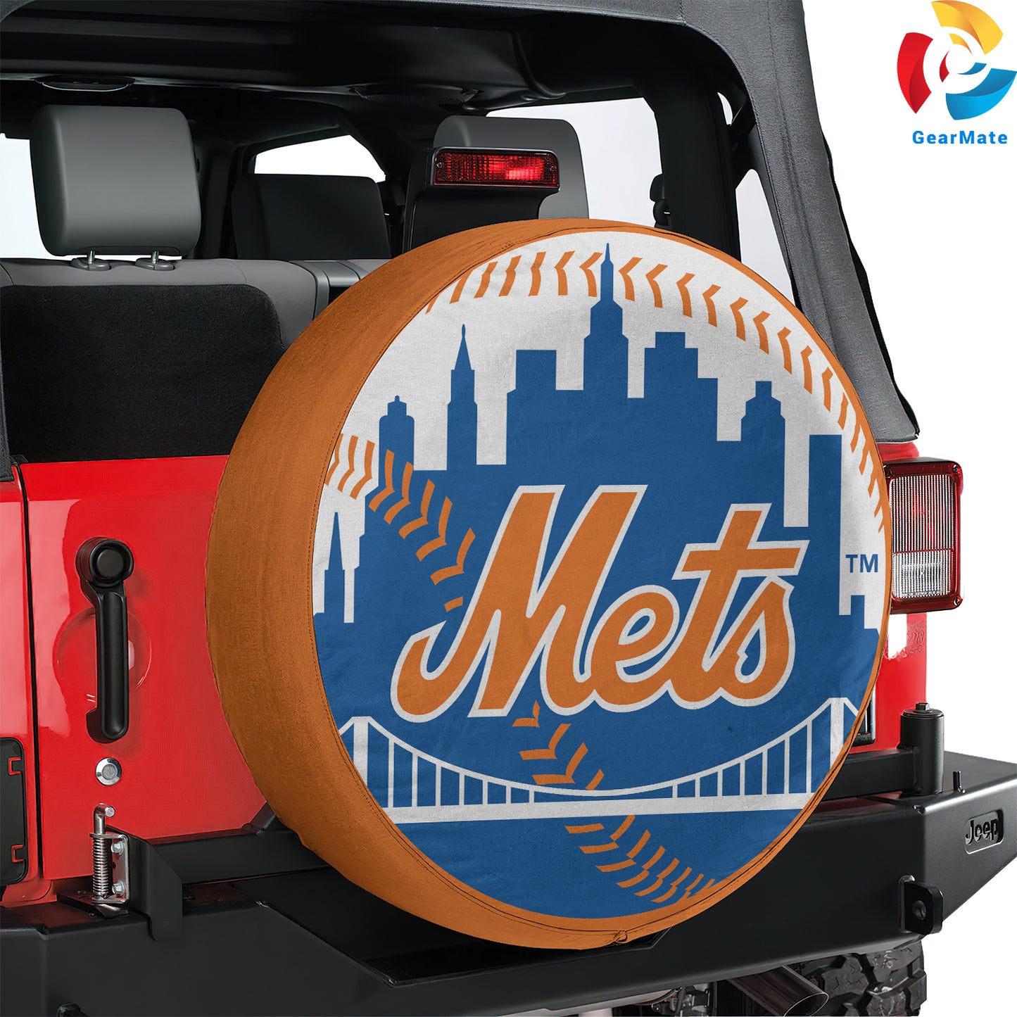 New York Mets MLB Spare Tire Cover – Premium Waterproof UV-Resistant Protector