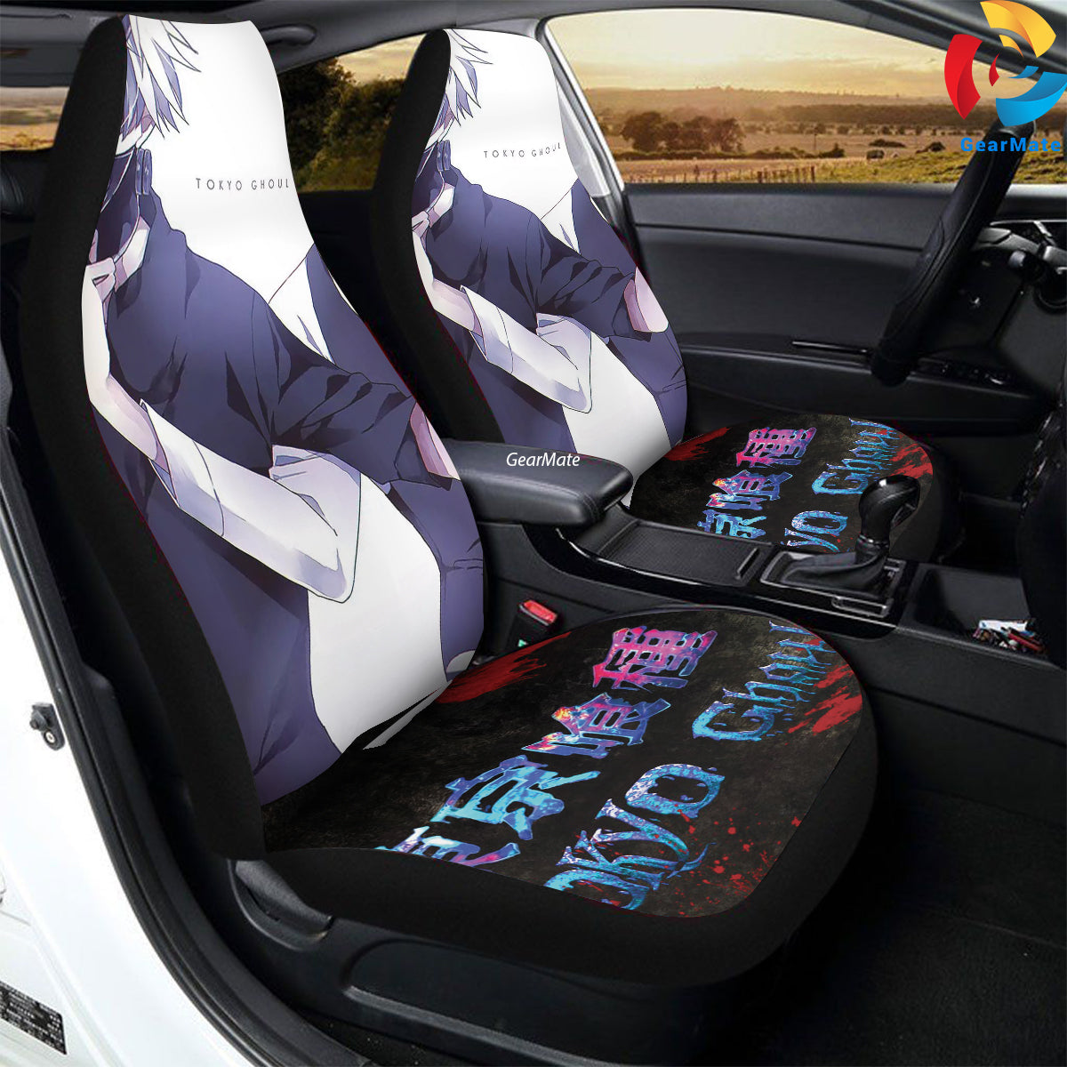 Tokyo Ghoul Combination Car Seat Covers – High Quality Graphic and Polar Fleece Protector Set