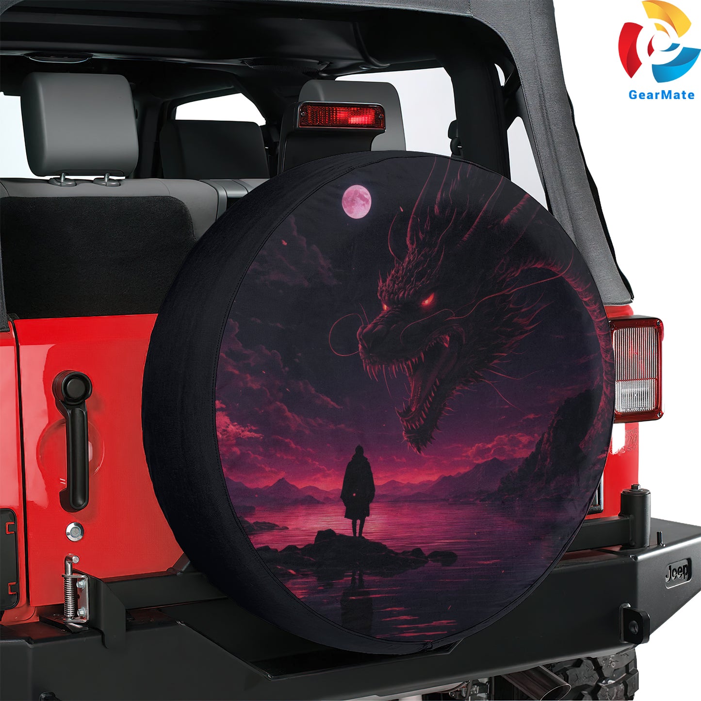 Fantasy Dragon Spare Tire Cover – Premium Waterproof UV Resistant Protector