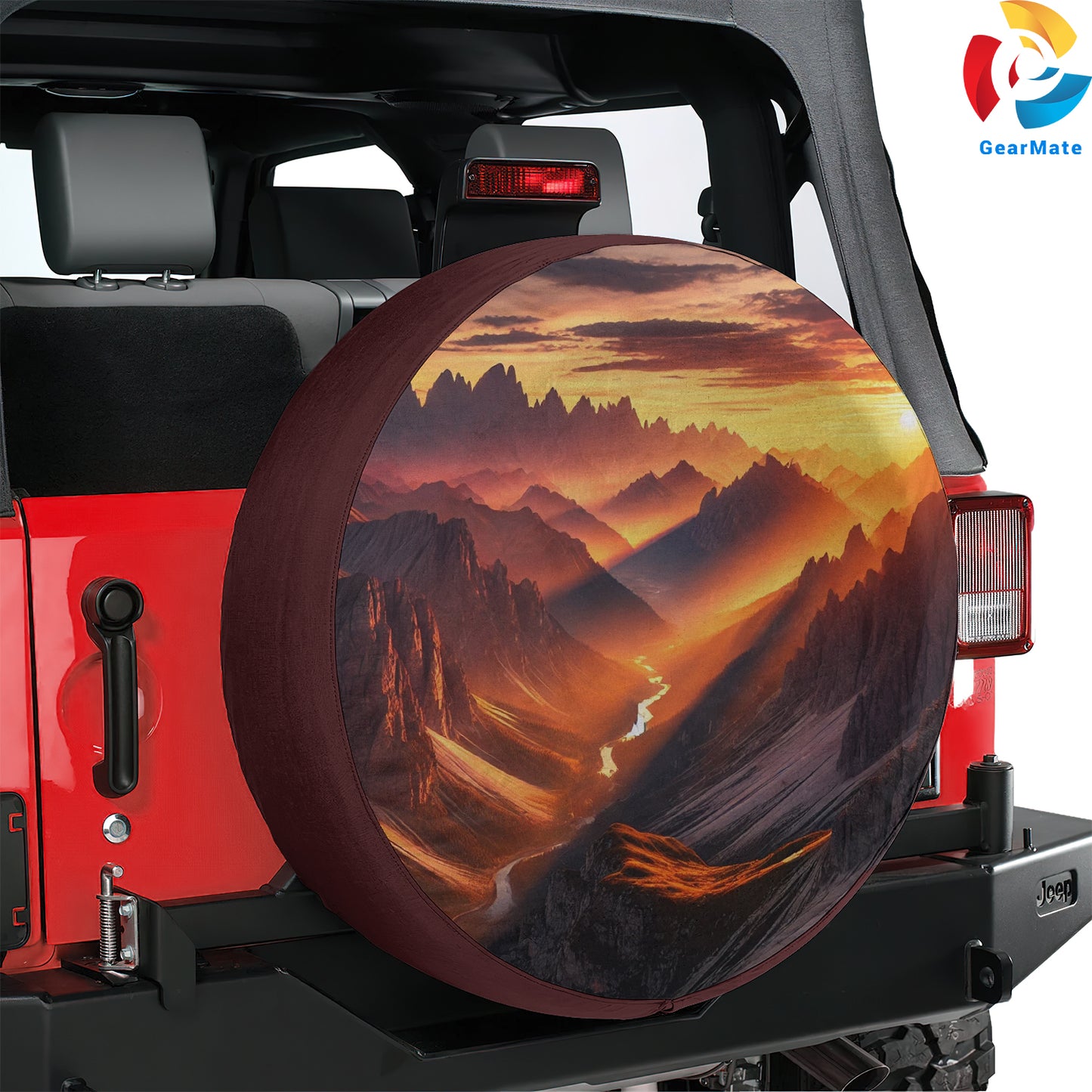 Sunset Sky Spare Tire Cover – Premium Waterproof UV Resistant Protector