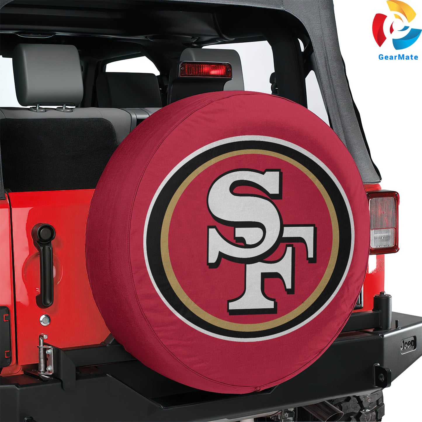 San Francisco 49ers NFL Spare Tire Cover – Premium Waterproof UV-Resistant Protector