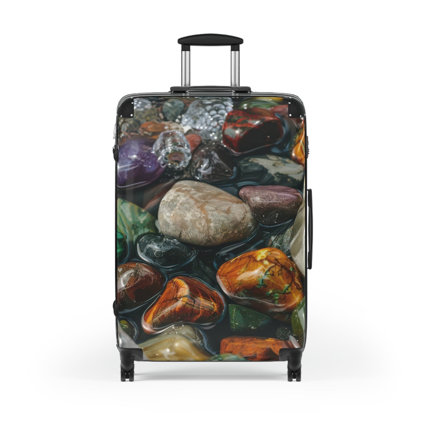 Nature Polished Stone Art Carry-On Suitcase - Stylish Luggage for Travelers