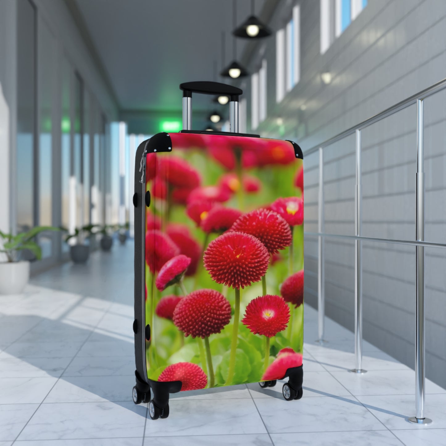 Nature Flowers Floral Red Blossom Art Carry-On Suitcase - Stylish Luggage for Travelers
