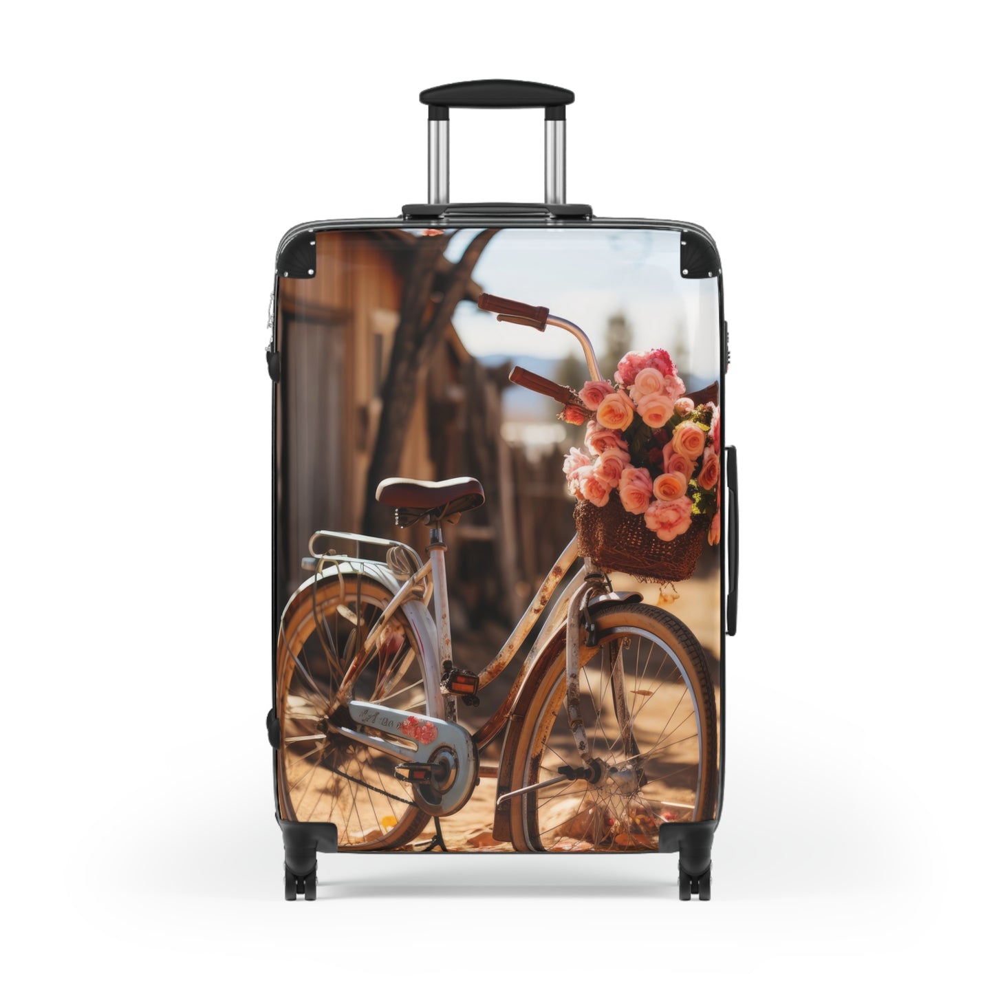 Nature Flowers Floral Bicycle Art Carry-On Suitcase - Stylish Luggage for Travelers