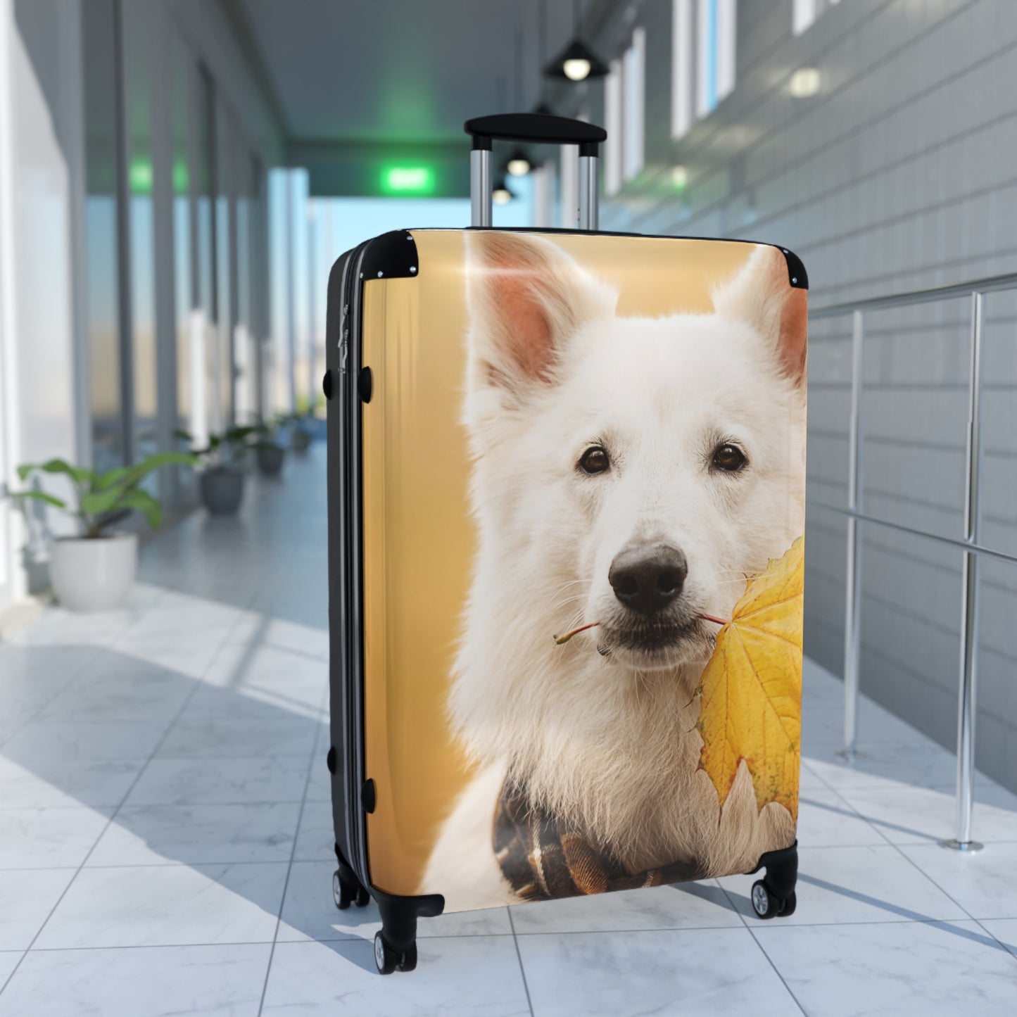 Animals White Swiss Shepherd Carry-On Suitcase - Stylish Luggage for Travelers