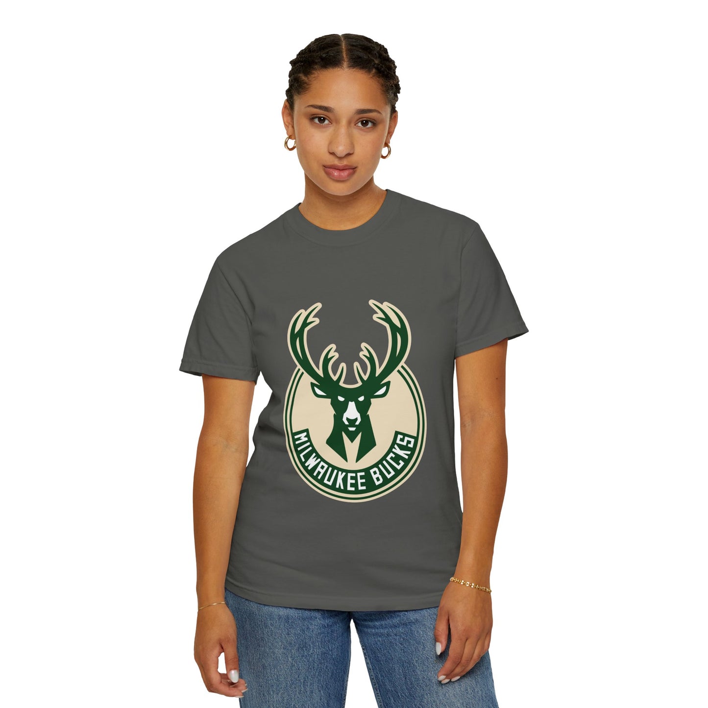 Milwaukee Bucks NBA Garment-Dyed T-Shirt – Premium Cotton Tee for Customization