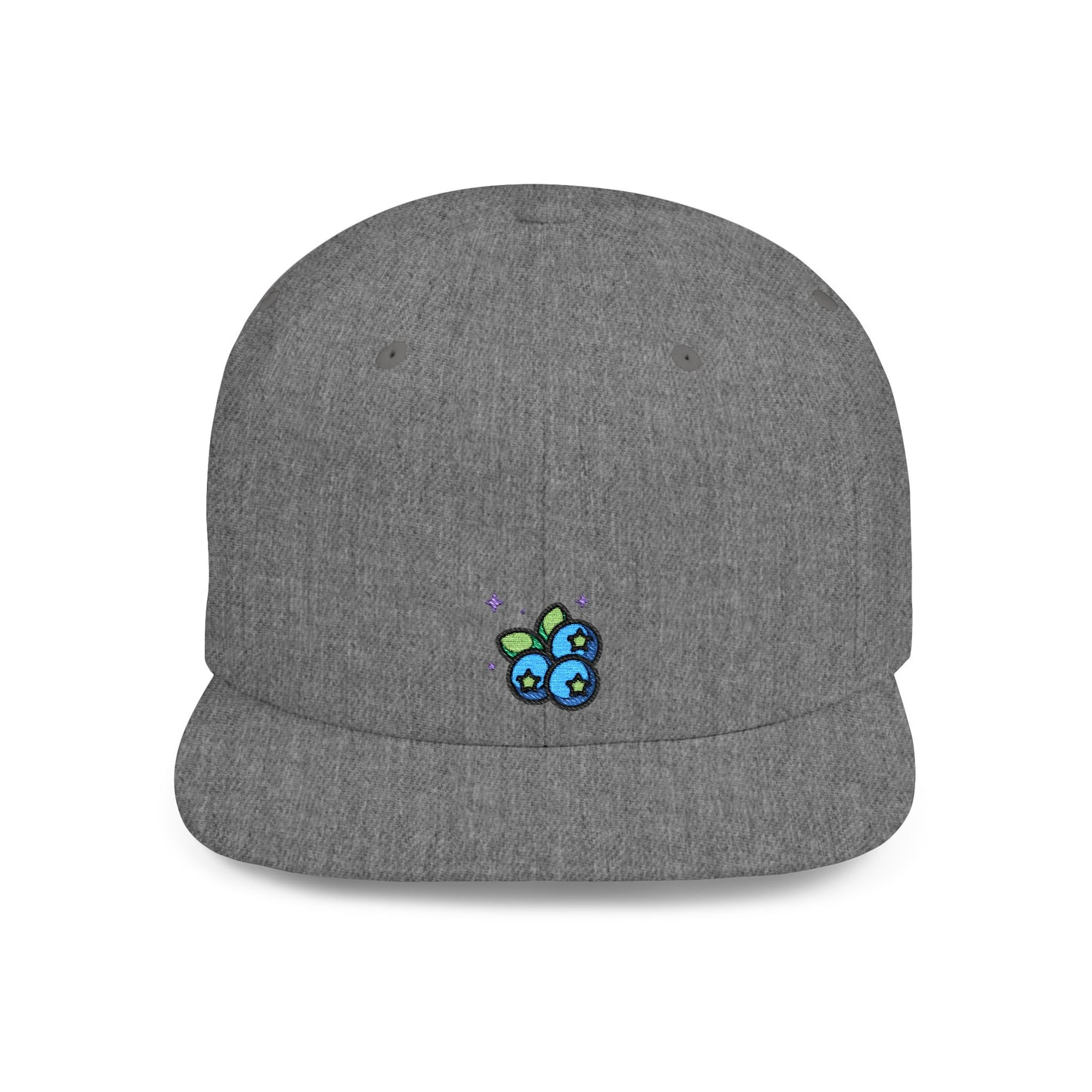 Icons Embroidered Blue Berries Flat Bill Snapback – Lightweight, Custom Fit, Premium Quality